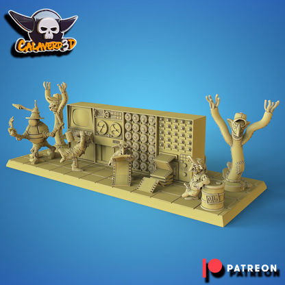 Botlins Coaching staff diorama Fantasy football - Calaverd3D Technical Team