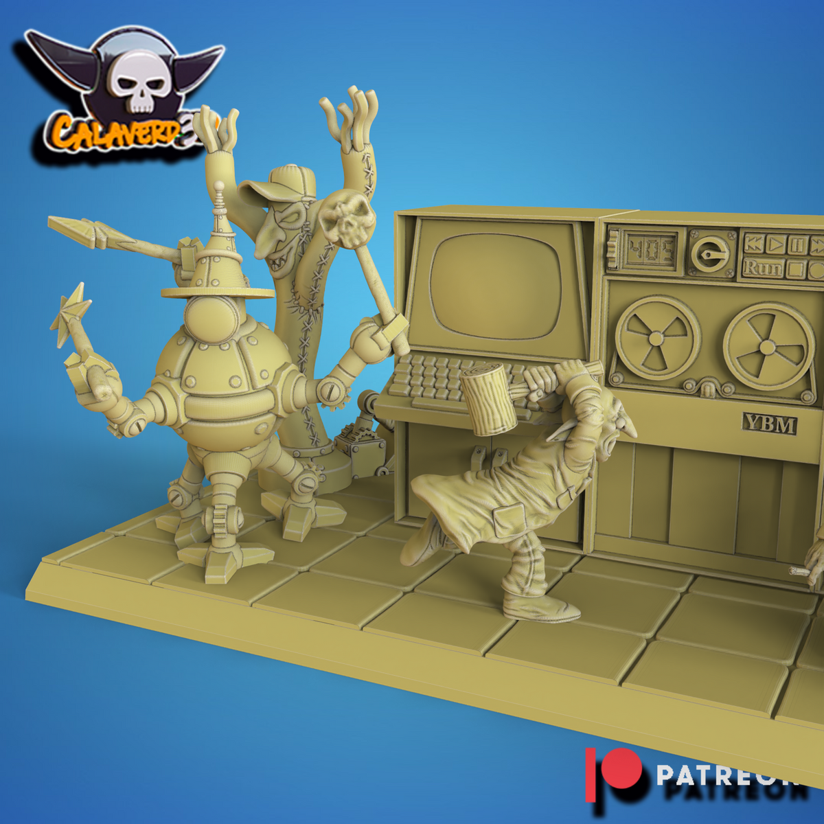 Botlins Coaching staff diorama Fantasy football - Calaverd