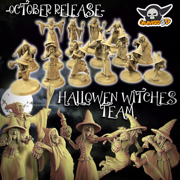 Halloween Witches Fantasy Football Team  - Calaverd3D