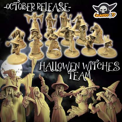 Halloween Witches Fantasy Football Team  - Calaverd