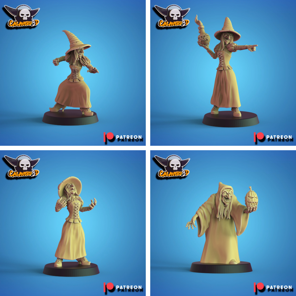 Halloween Witches Fantasy Football Team  - Calaverd3D