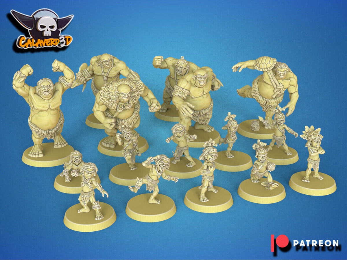 Primal Ogres Fantasy Football Team  - 3D