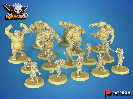 Primal Ogres Fantasy Football Team  - 3D