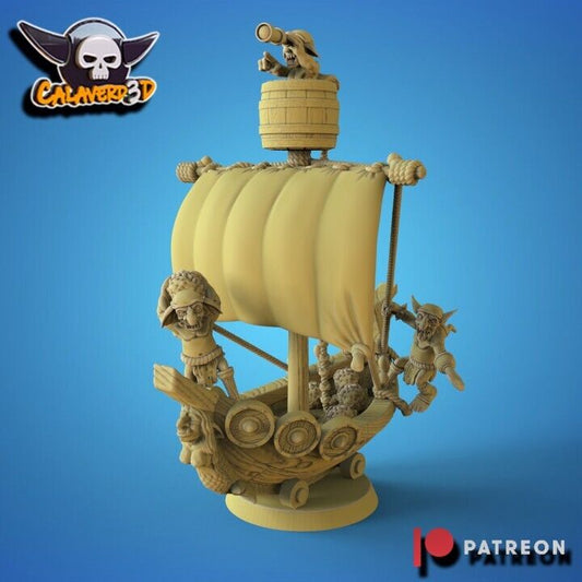 Pump Wagon Pirateship Fantasy Football - Calaverd3D Goblin / Snotling