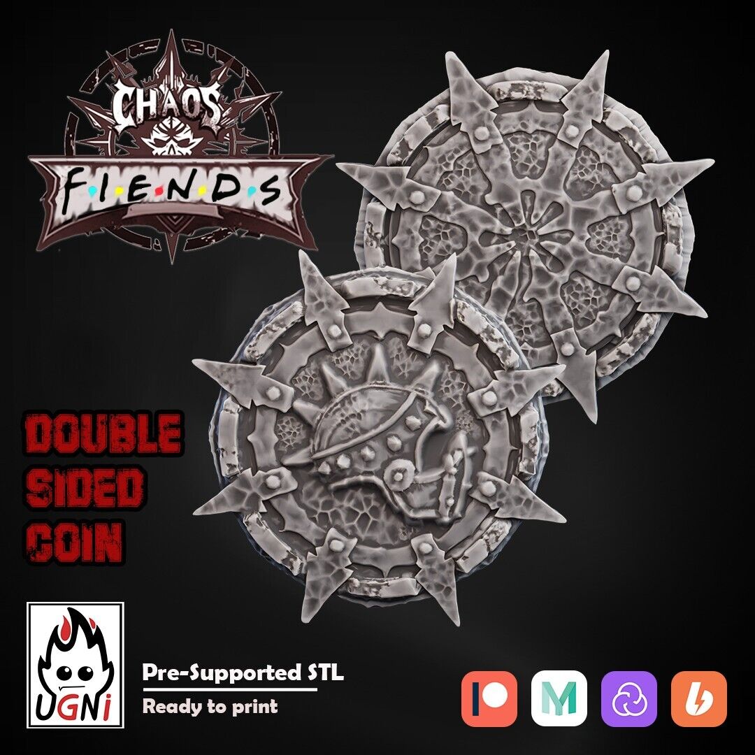 Chaos Coins (2), Balls (2) & Token set - Fantasy Football - UGNI