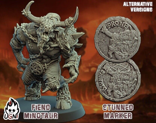 Minotaur big guy -  Fantasy Football Star Player Ugni Chaos Fiends with tokens