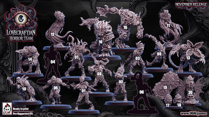 Horror / Undead 'Lovecraftian Horror  Fantasy Football Team + Support staff UGNI