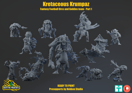 Kretacious Krumpaz Orcs - Proxy for 11 different teams - fantasy football team - Brutefun