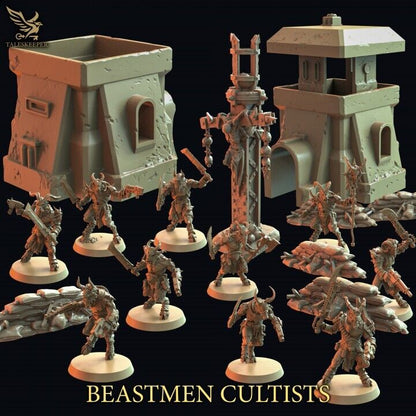 BEASTMEN CULTISTS V2 proxy Grimdark , OPR , Sci-Fi, Fantasy wargames TalesKeeper