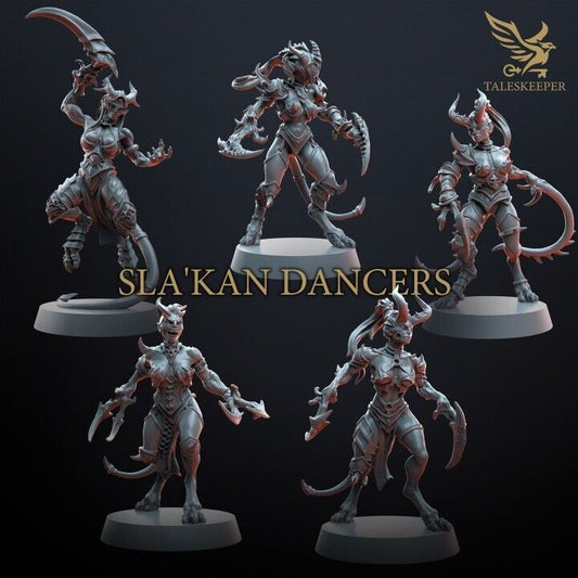 SLA'KAN DANCERS proxy Grimdark , OPR , Sci-Fi, Fantasy wargames TalesKeeper