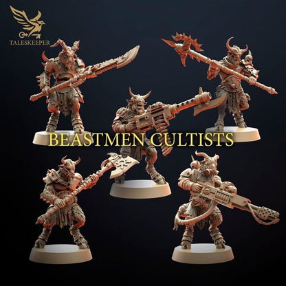 BEASTMEN CULTISTS proxy Grimdark , OPR , Sci-Fi, Fantasy wargames TalesKeeper