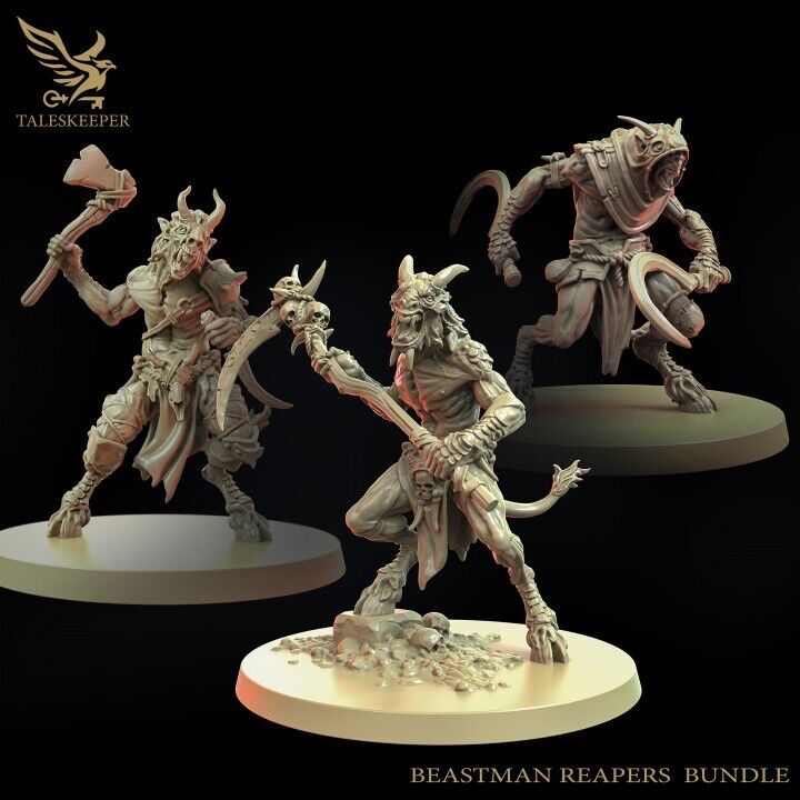 Beastman Reapers proxy Grimdark , OPR , Sci-Fi, Fantasy wargames TalesKeeper