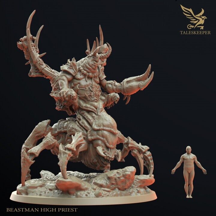 Beastman High Priest proxy  Grimdark , OPR , Sci-Fi, Fantasy wargames TalesKeeper