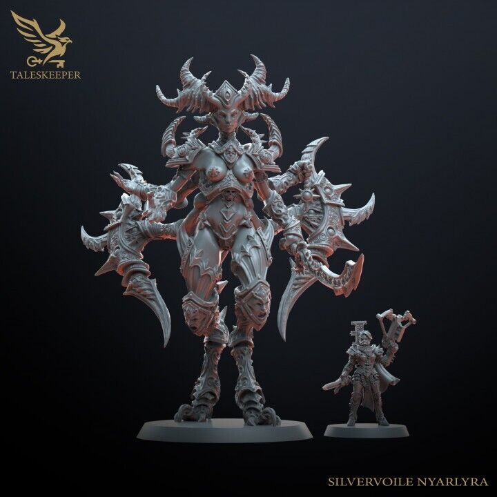 Silvervoile Nyarlyra proxy Grimdark , OPR , Sci-Fi, Fantasy wargames TalesKeeper