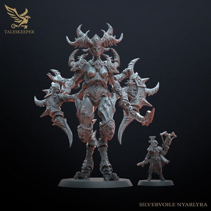 Silvervoile Nyarlyra proxy Grimdark , OPR , Sci-Fi, Fantasy wargames TalesKeeper