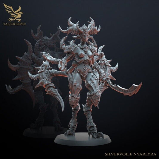 Silvervoile Nyarlyra proxy Grimdark , OPR , Sci-Fi, Fantasy wargames TalesKeeper