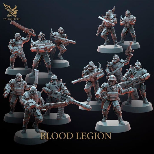 BLOOD LEGION TROOPS V2 proxy Grimdark , OPR , Sci-Fi, Fantasy wargame TalesKeeper