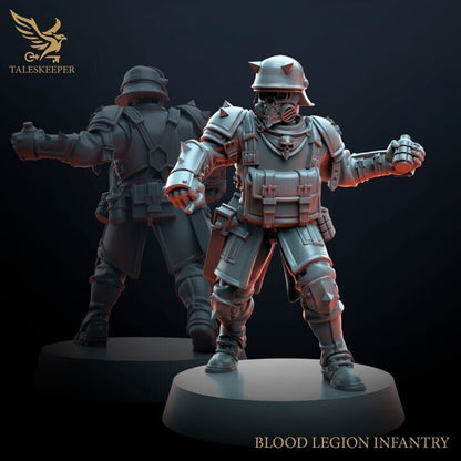 BLOOD LEGION TROOPS V2 proxy Grimdark , OPR , Sci-Fi, Fantasy wargame TalesKeeper