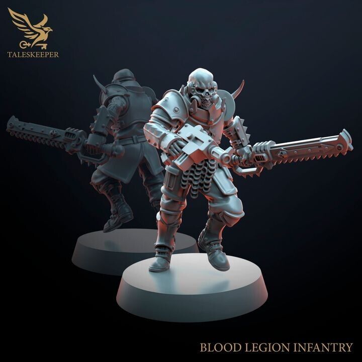 BLOOD LEGION TROOPS V2 proxy Grimdark , OPR , Sci-Fi, Fantasy wargame TalesKeeper