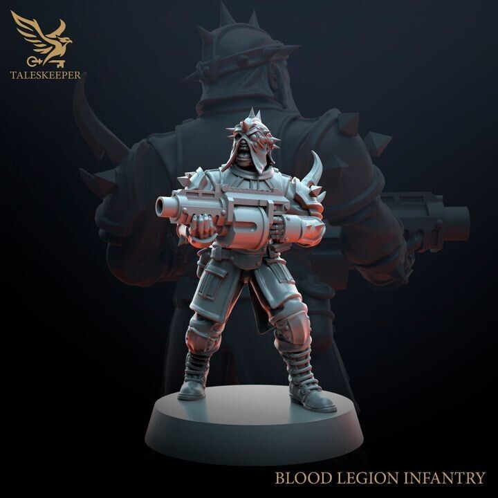 BLOOD LEGION TROOPS V2 proxy Grimdark , OPR , Sci-Fi, Fantasy wargame TalesKeeper