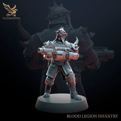 BLOOD LEGION TROOPS V2 proxy Grimdark , OPR , Sci-Fi, Fantasy wargame TalesKeeper