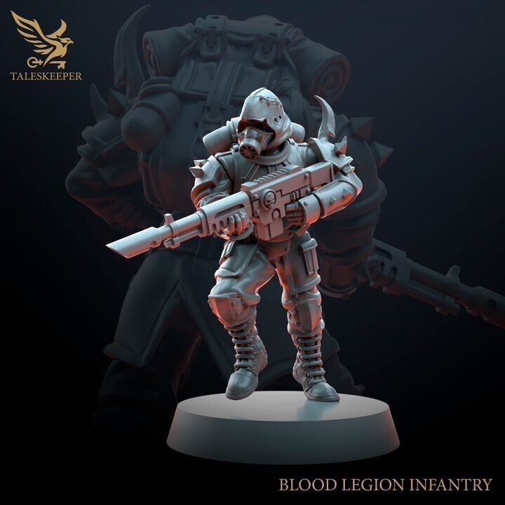 BLOOD LEGION TROOPS V2 proxy Grimdark , OPR , Sci-Fi, Fantasy wargame TalesKeeper