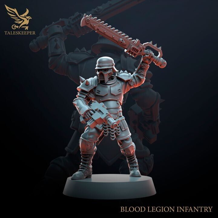 BLOOD LEGION TROOPS V2 proxy Grimdark , OPR , Sci-Fi, Fantasy wargame TalesKeeper