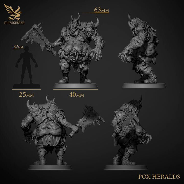 Pox Heralds proxy Grimdark , OPR , Sci-Fi, Fantasy wargame TalesKeeper