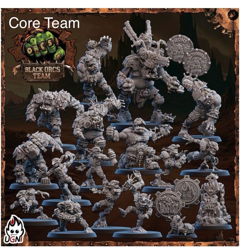 Black Orc Team Mad Max style Fantasy football team UGNI