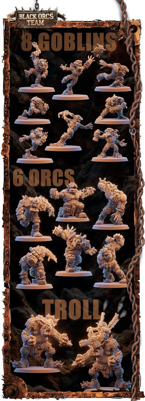 Black Orc Team Mad Max style Fantasy football team UGNI