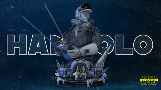 Han Solo Snow (Hoth) Star Wars themed 3D Bust Sculpture by SW3D