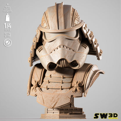 Imperial Storm Trooper Samurai Star Wars themed 3D Bust Sculpture by SW3D