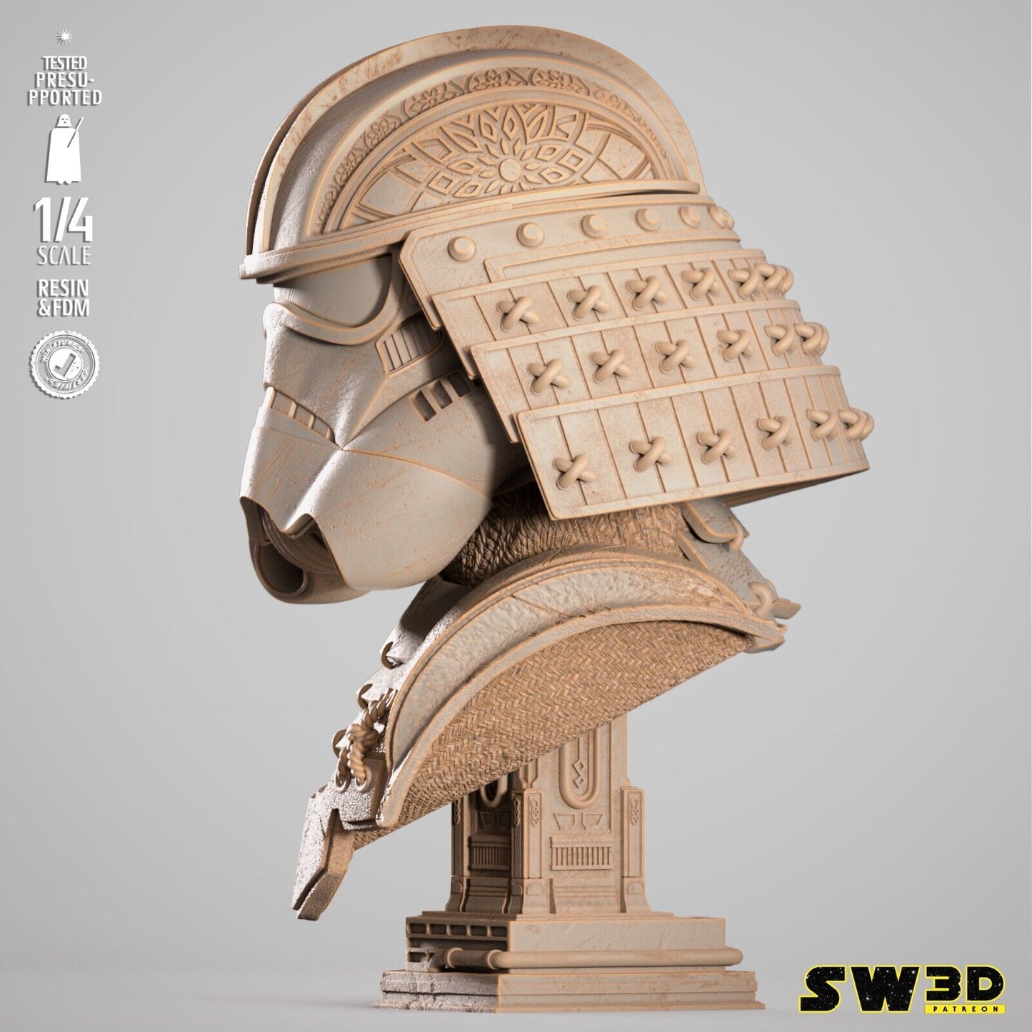 Imperial Storm Trooper Samurai Star Wars themed 3D Bust Sculpture by SW3D