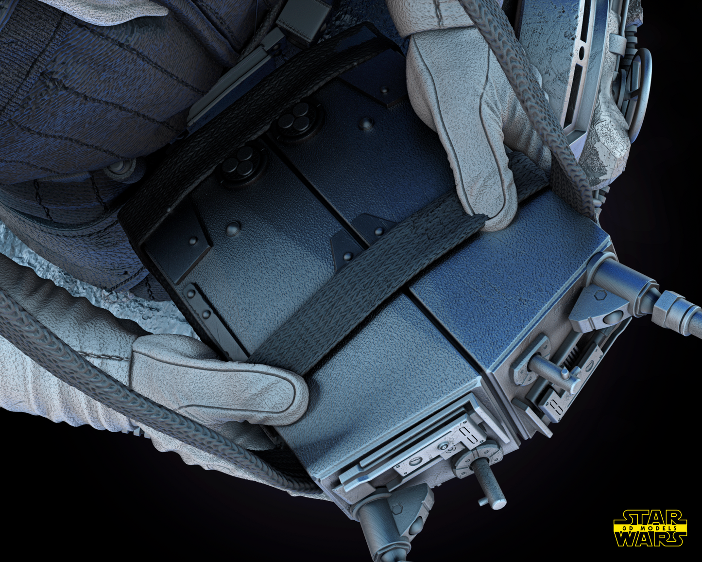 Han Solo Snow (Hoth) Star Wars themed 3D Bust Sculpture by SW3D