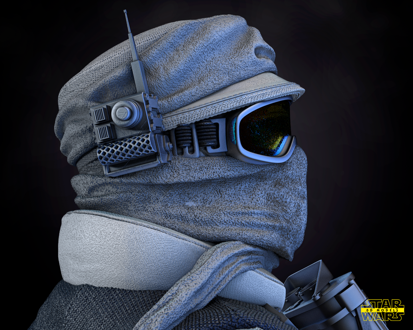 Luke Skywalker Snow (Hoth) BustStar Wars themed 3D Bust Sculpture by SW3D