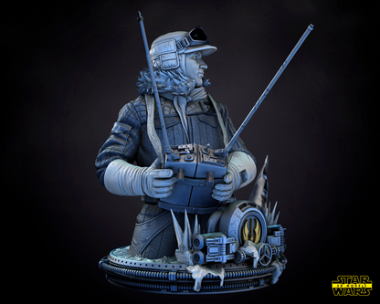 Han Solo Snow (Hoth) Star Wars themed 3D Bust Sculpture by SW3D