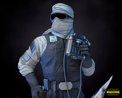 Luke Skywalker Snow (Hoth) BustStar Wars themed 3D Bust Sculpture by SW3D