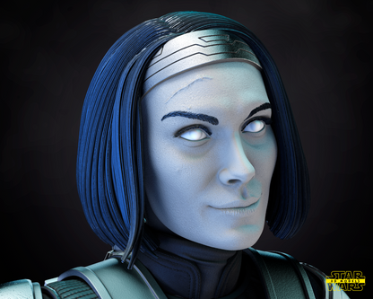 Bo-katan cryze Star Wars themed 3D Bust Sculpture by SW3D