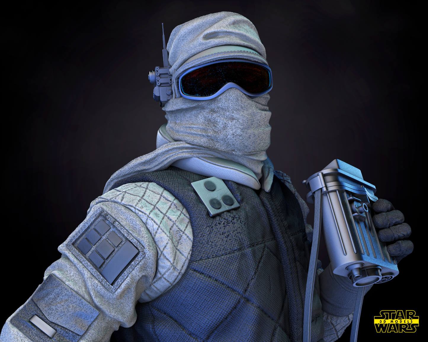 Luke Skywalker Snow (Hoth) BustStar Wars themed 3D Bust Sculpture by SW3D