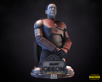 Moff Gideon Star Wars themed 3D Bust Sculpture by SW3D