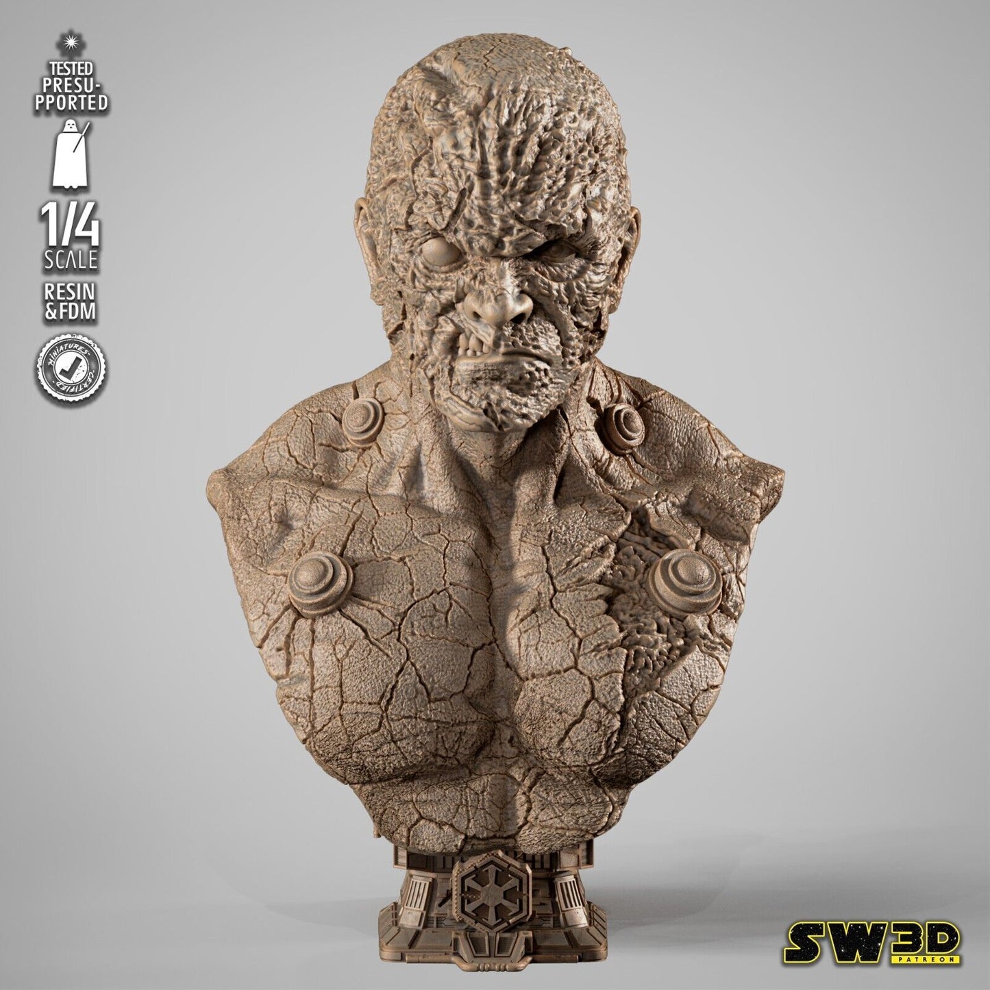 Darth Sion Star Wars themed 3D Bust Sculpture by SW3D