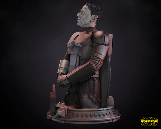 Moff Gideon Star Wars themed 3D Bust Sculpture by SW3D