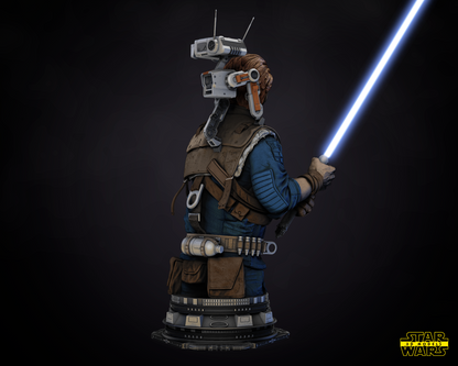 Cal kestis Star Wars themed 3D Bust Sculpture by SW3D