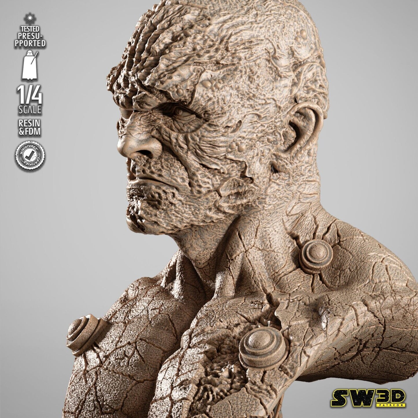 Darth Sion Star Wars themed 3D Bust Sculpture by SW3D