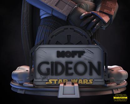 Moff Gideon Star Wars themed 3D Bust Sculpture by SW3D