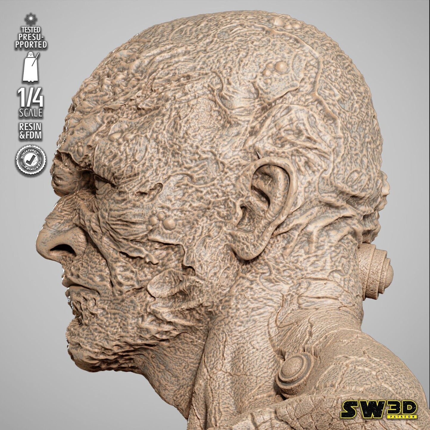 Darth Sion Star Wars themed 3D Bust Sculpture by SW3D