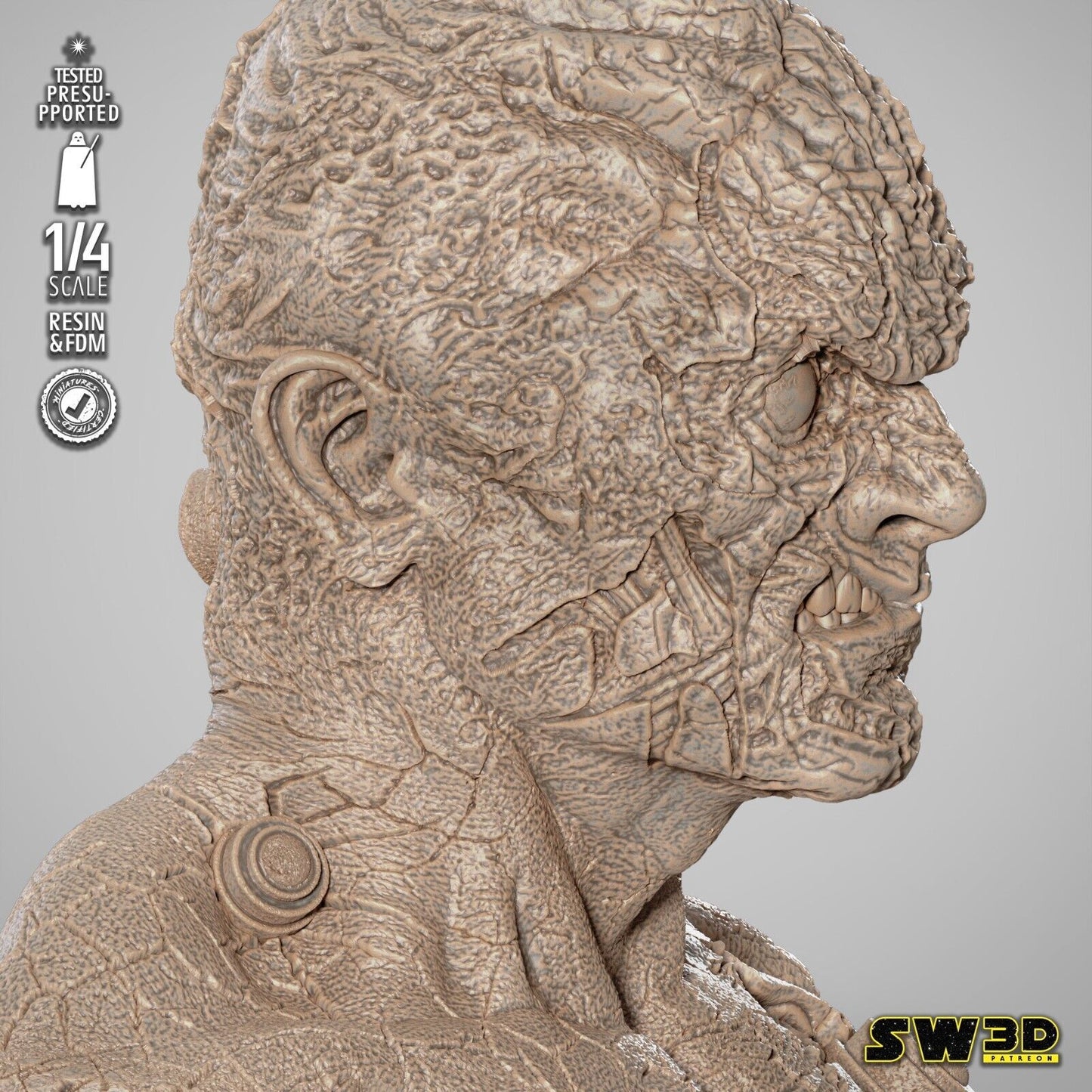 Darth Sion Star Wars themed 3D Bust Sculpture by SW3D