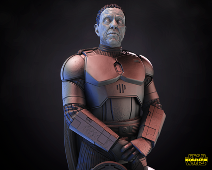 Moff Gideon Star Wars themed 3D Bust Sculpture by SW3D