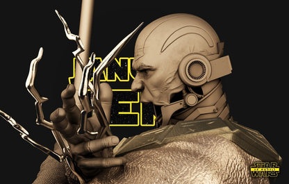 Darth Malak Star Wars themed 3D Bust Sculpture by SW3D