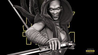 Asajj Ventress Star Wars themed 3D Bust Sculpture by SW3D